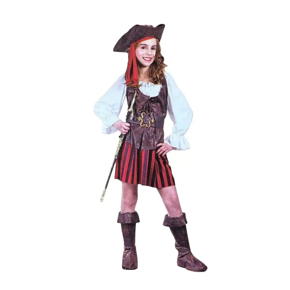 Fun World High Seas Buccaneer Pirate Girls Small 4-6 Halloween Costume Party New